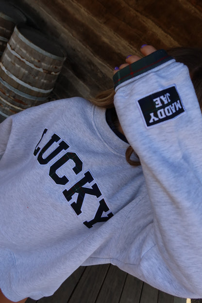 Lucky Plaid Mockneck