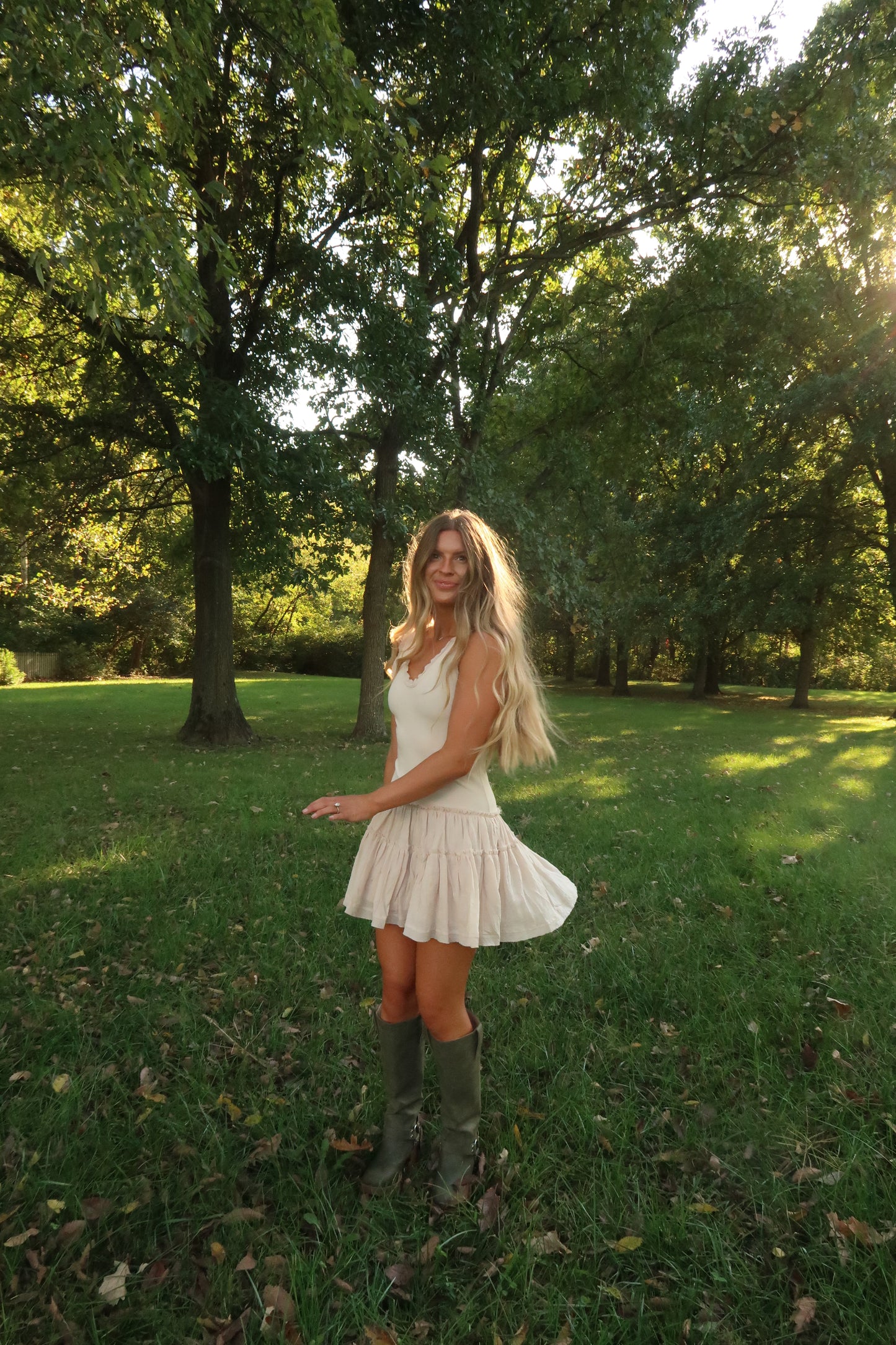 Brown sugar layering dress