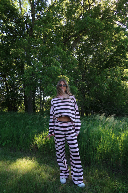 Neapolitan Striped Mock Neck