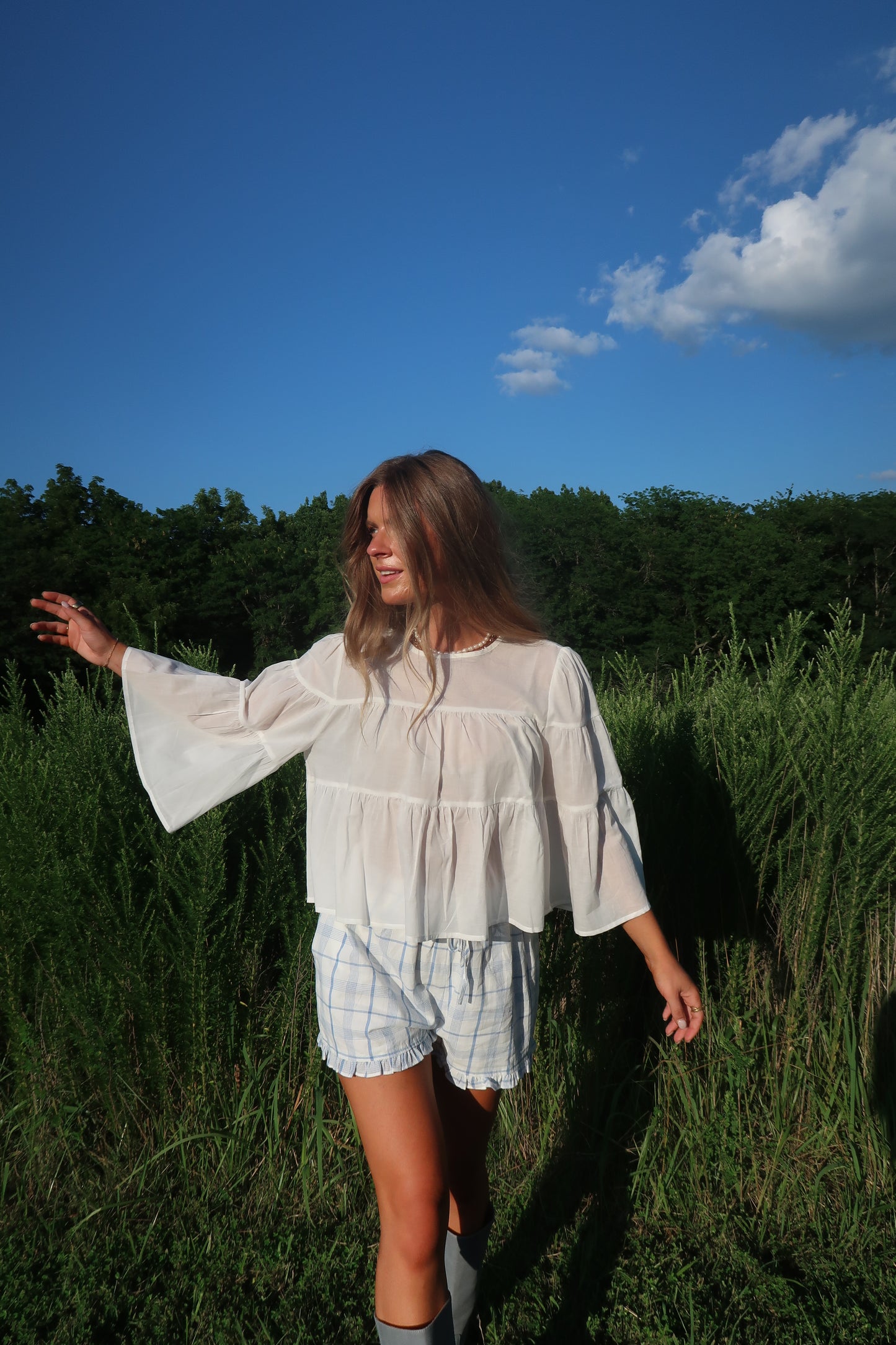 Lychee Tiered Blouse