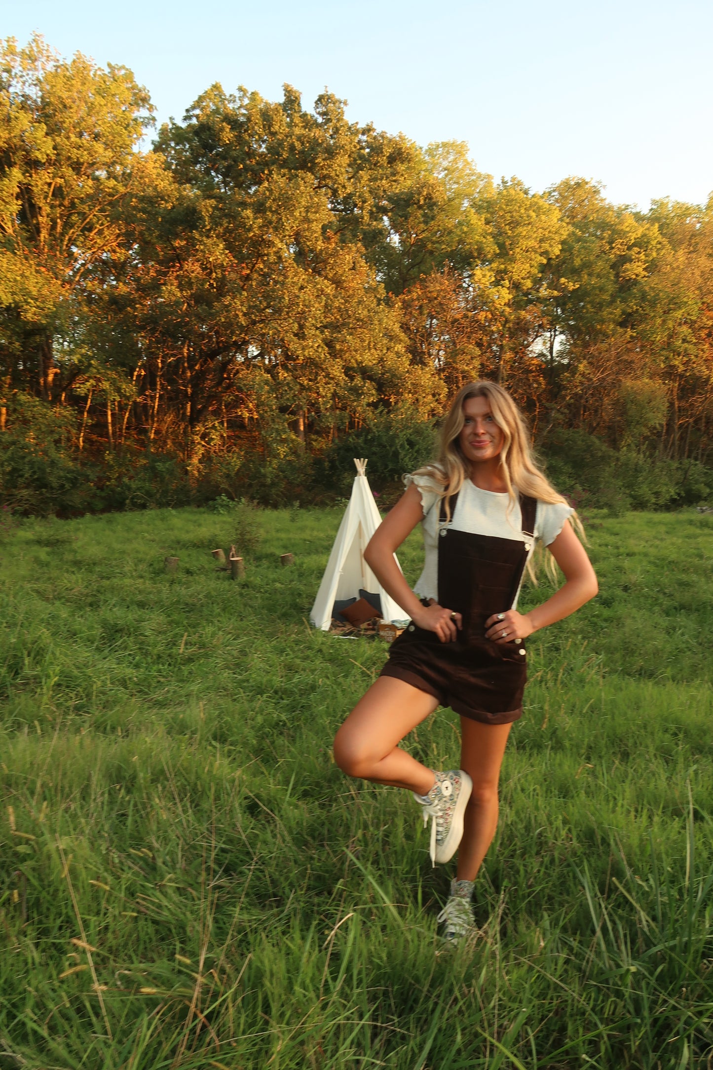 Espresso Corduroy Shortalls
