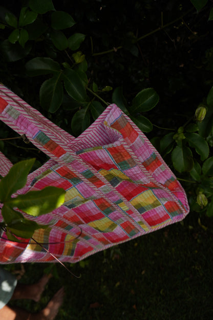 Lola Plaid Quilted Tote Bag