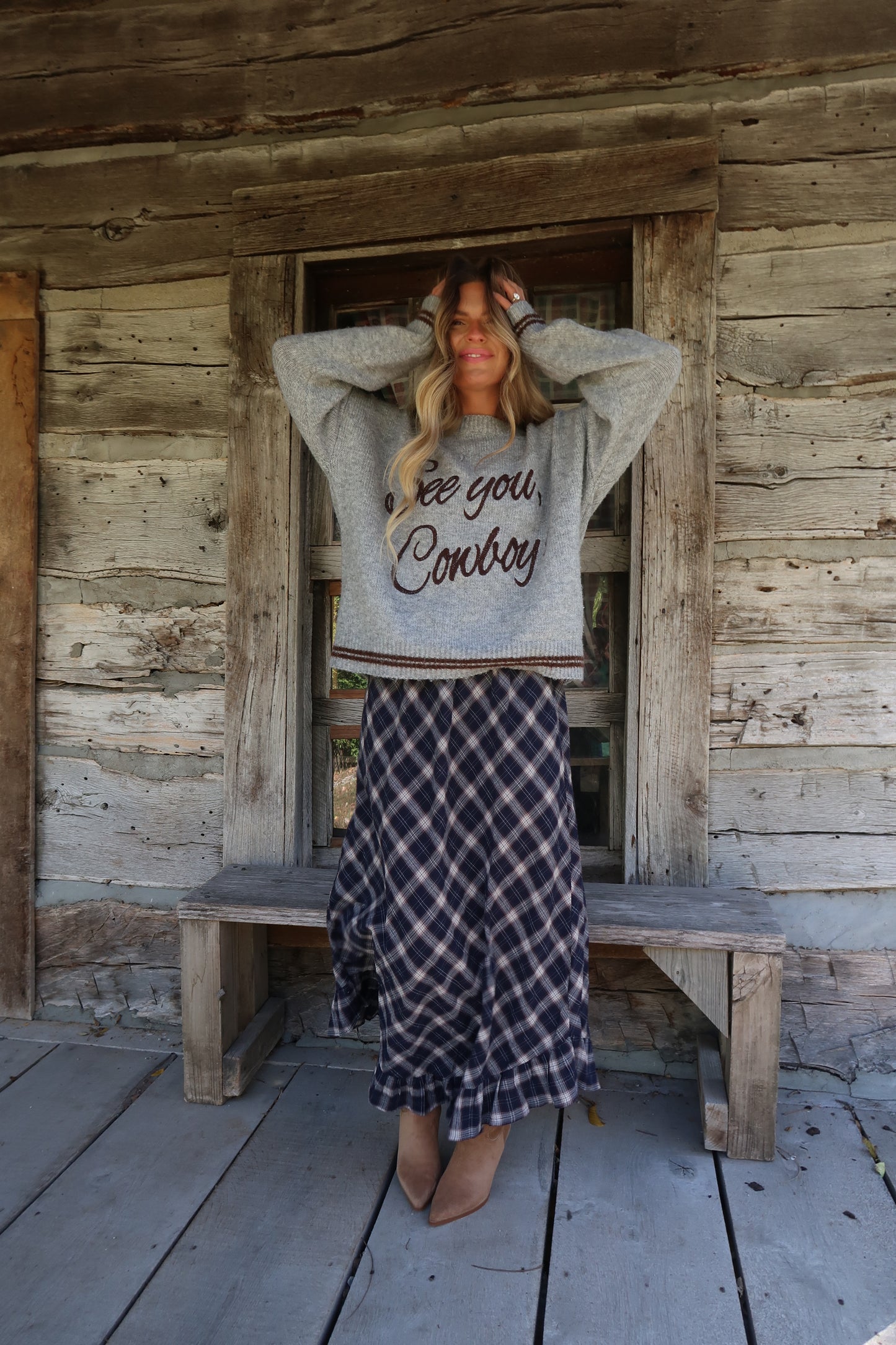 Grateful Plaid Maxi Skirt