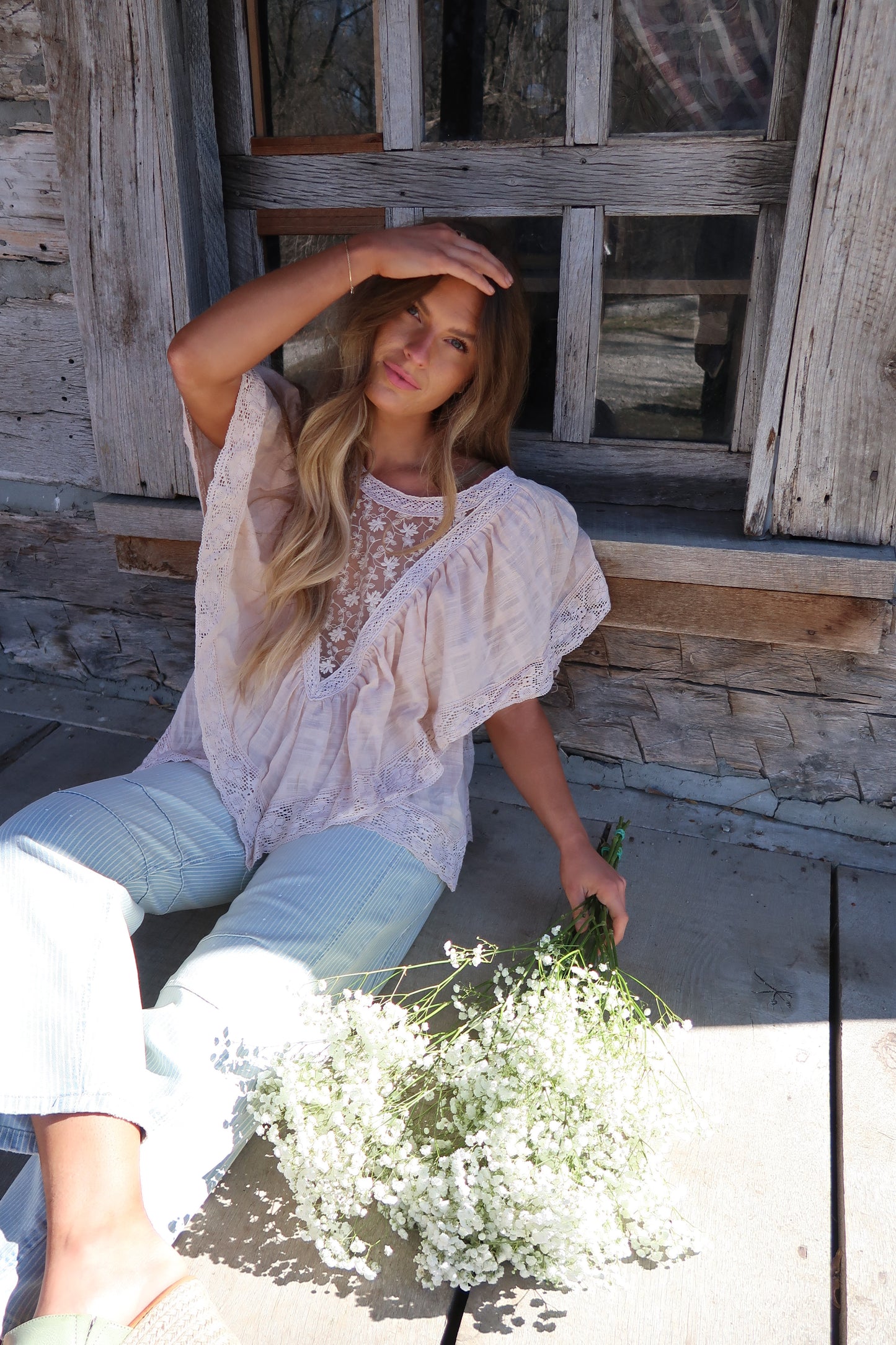 Natural Dolly Lace Top