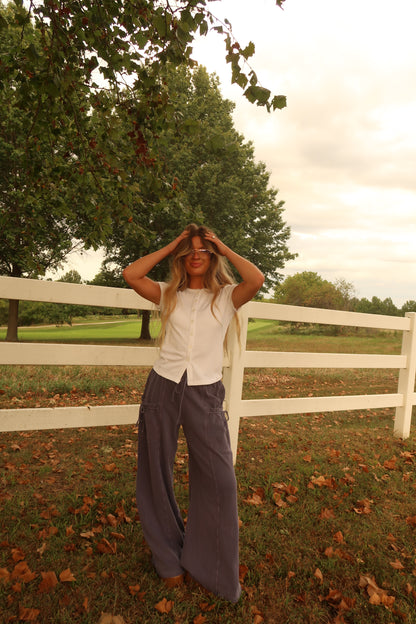 Blueberry Pie Wide Leg Pants