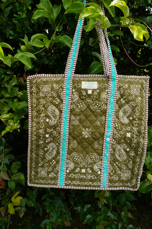 Reef Bandana Patchwork Quilted Dote Bag