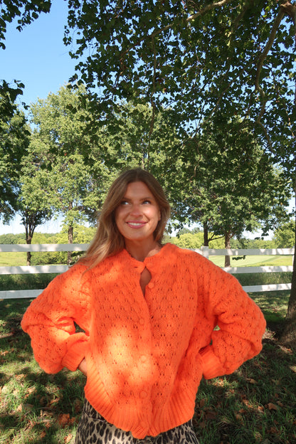 Orange you Glad it's Fall Cardi
