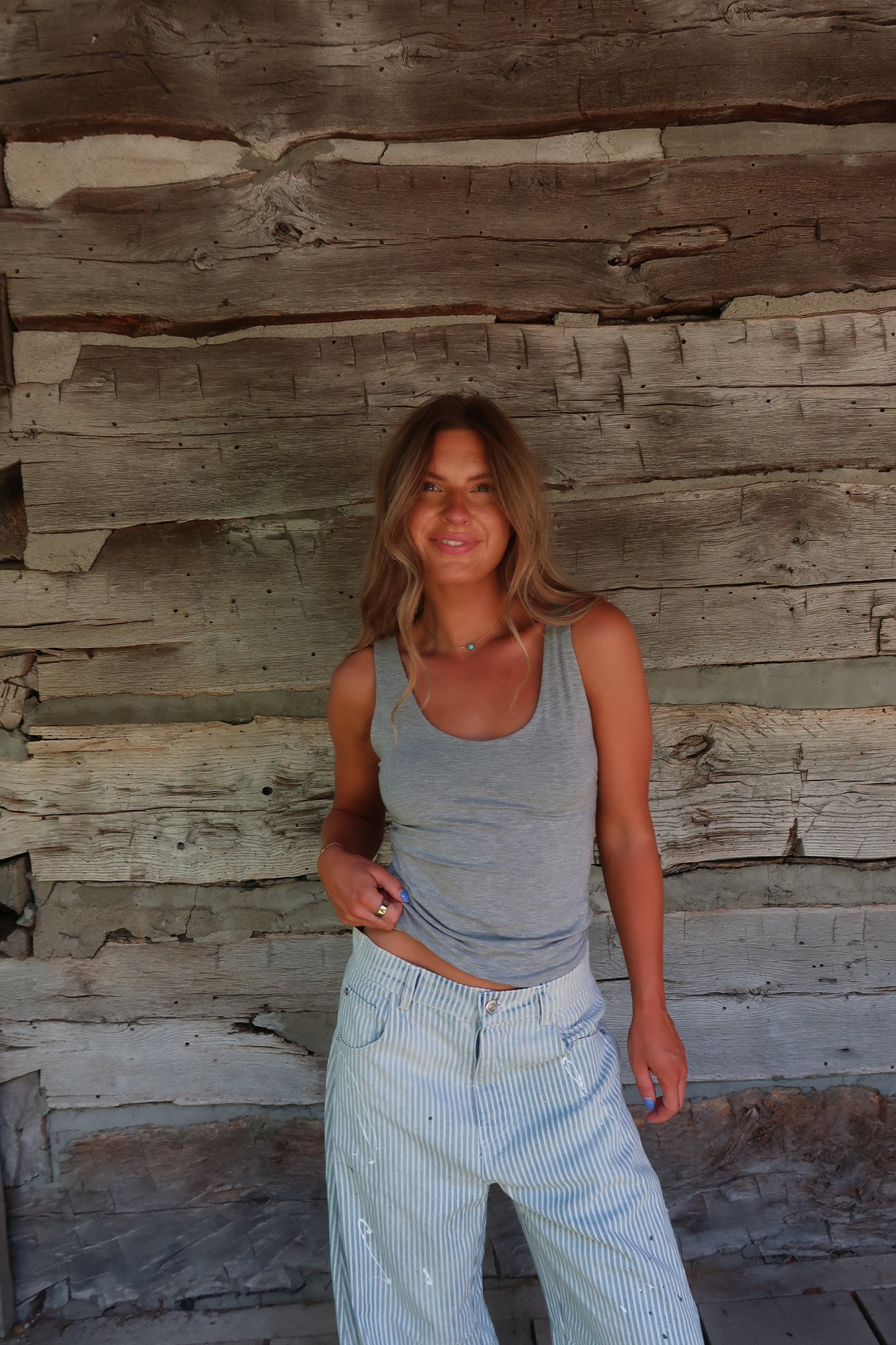 Heather Grey Back To Basics Tank