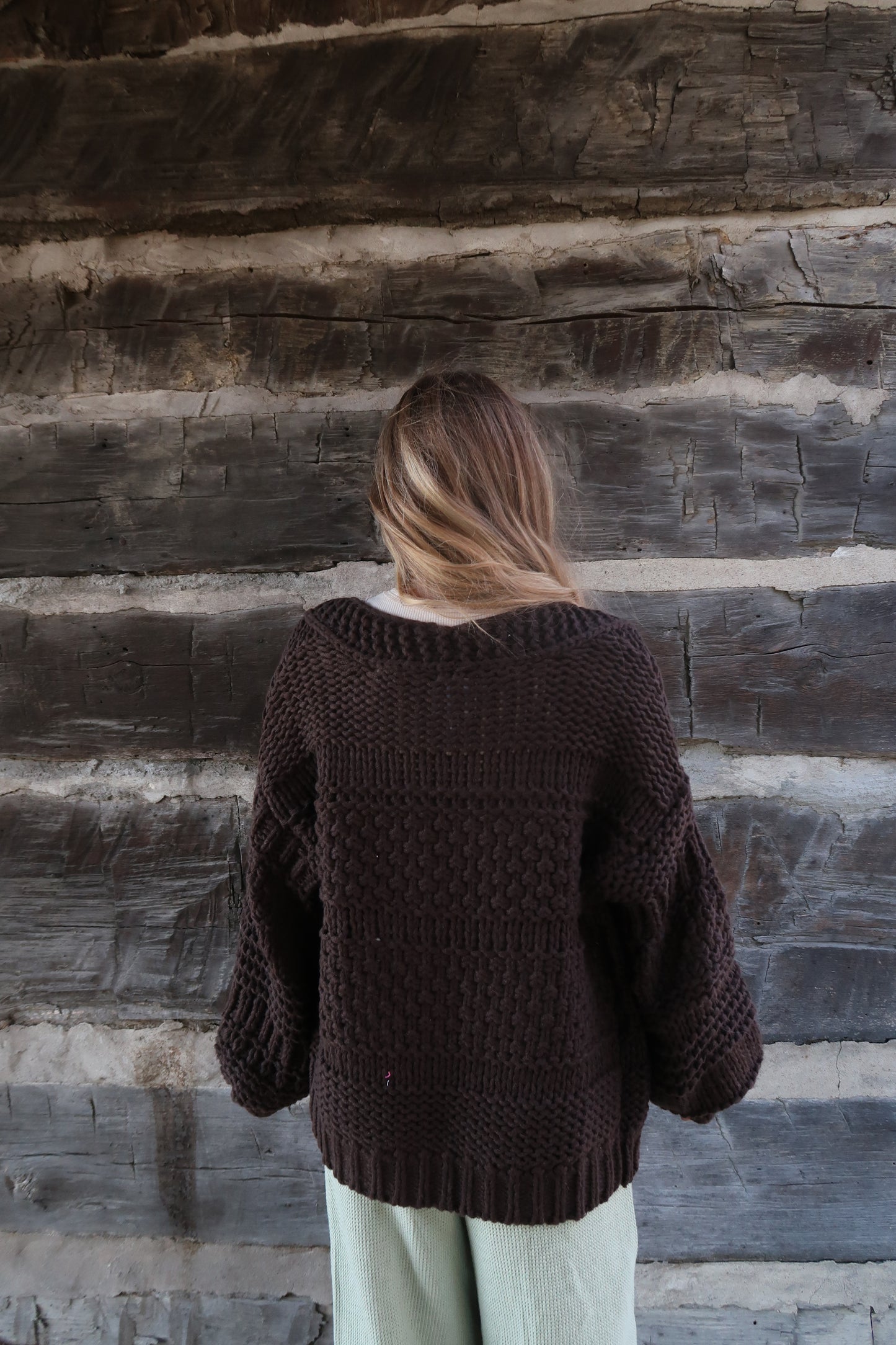 Second Plz Cable Knit Cardi