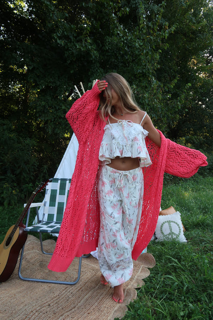 Flame Long Knit Cardi