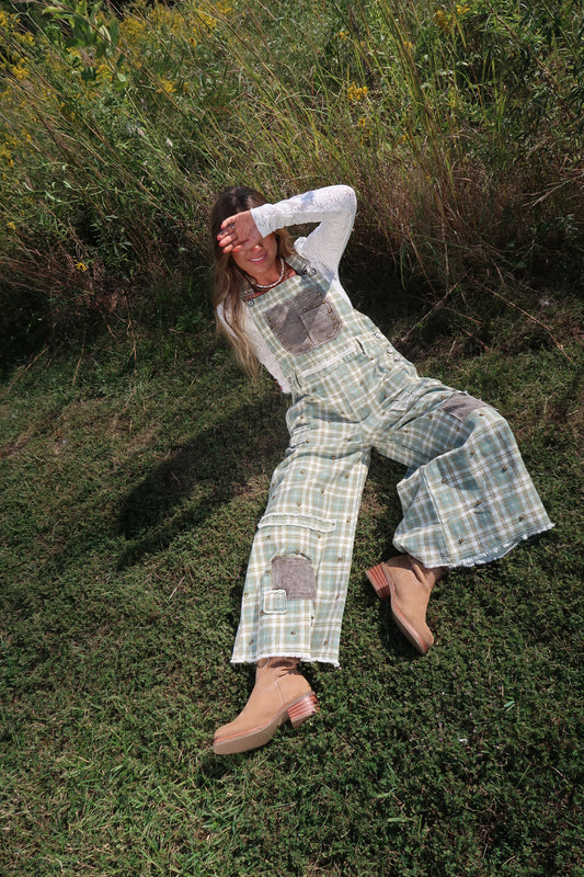 Trailblazer Plaid Overalls