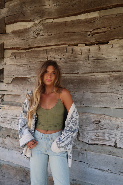 Moss Green Seamless Layering Tank