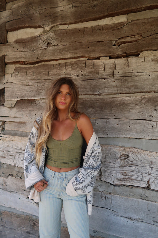 Moss Green Seamless Layering Tank