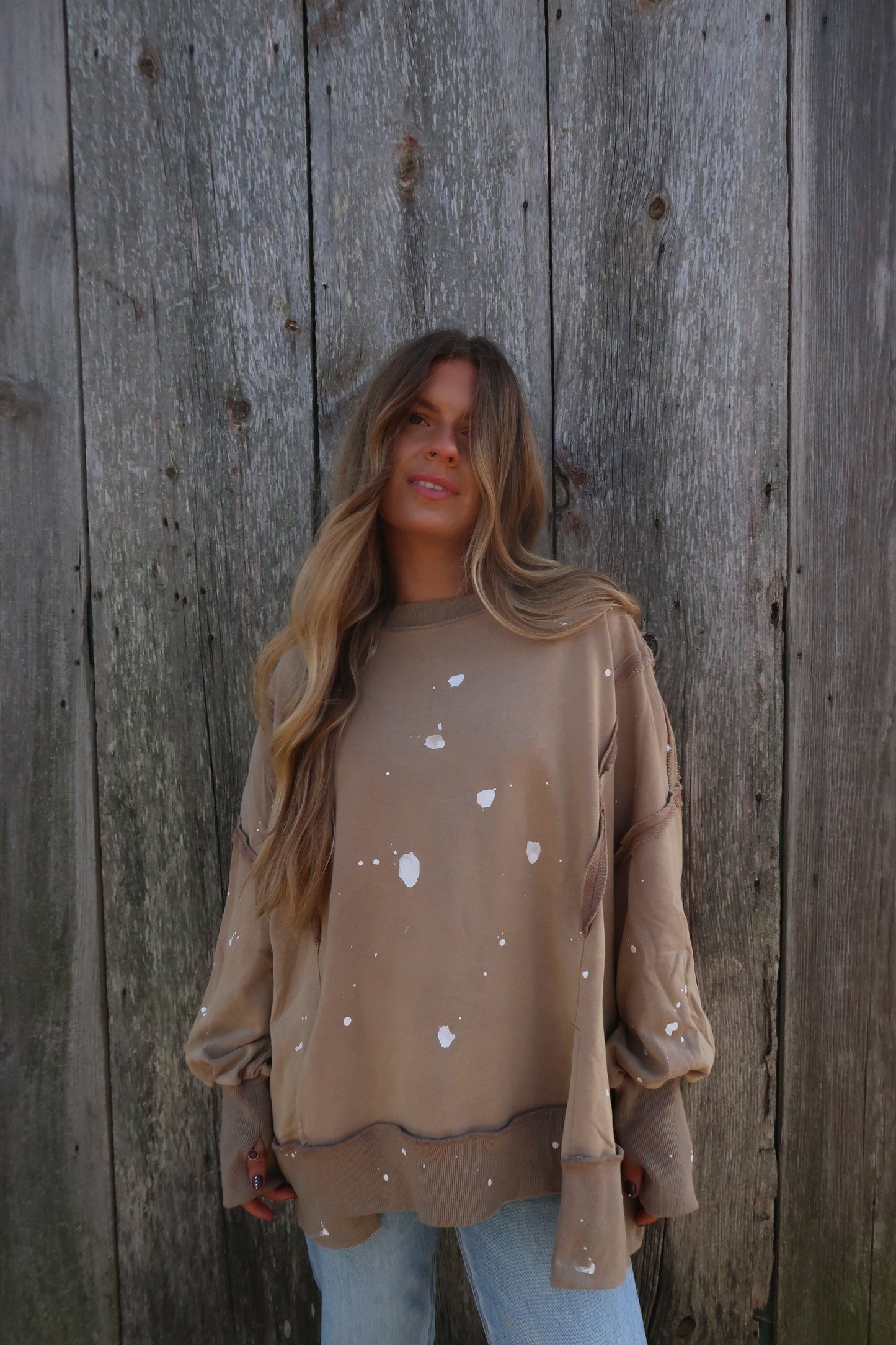 Maple Splatter Crewneck