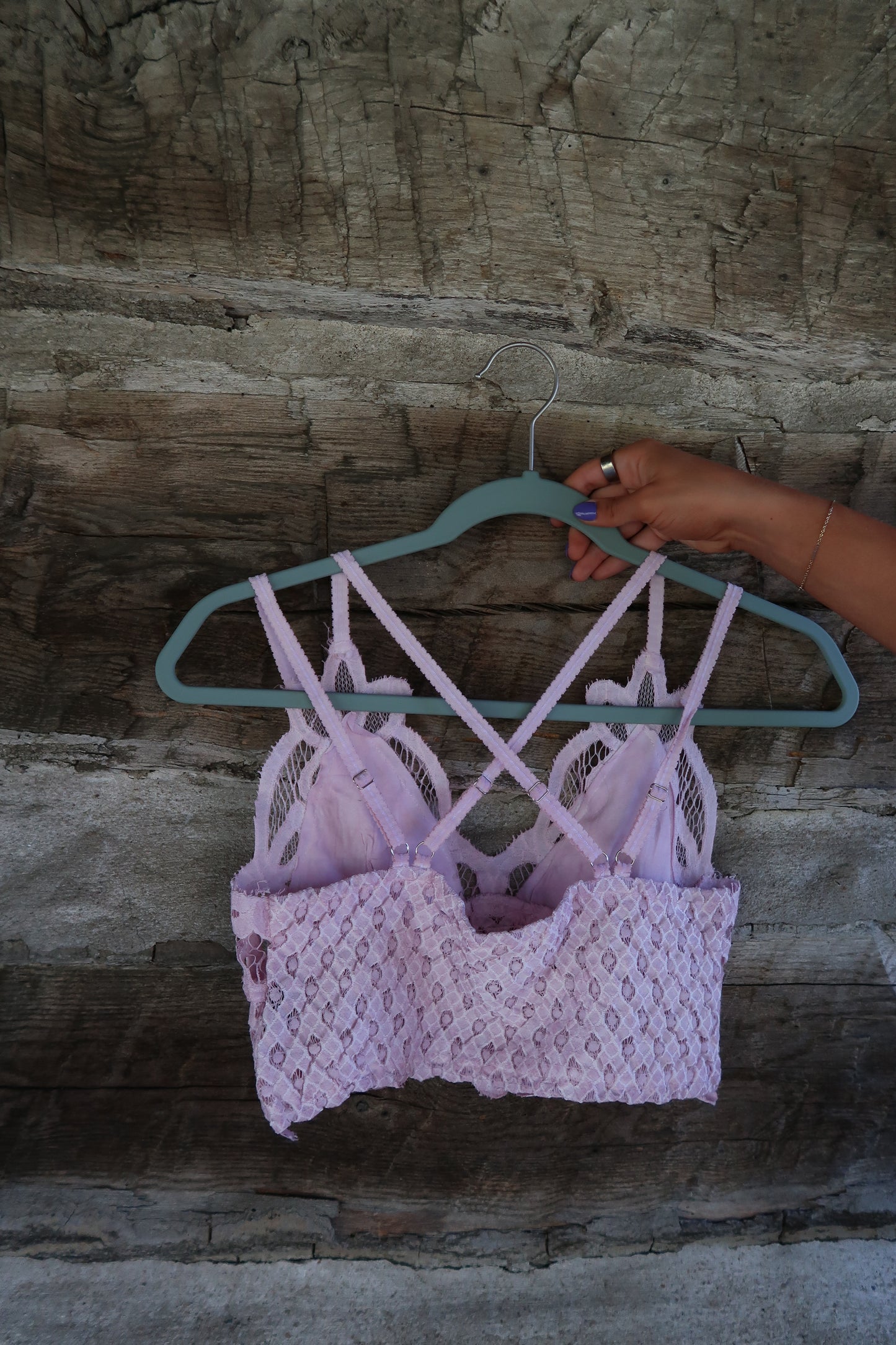 Powder Pink Lace Bralette