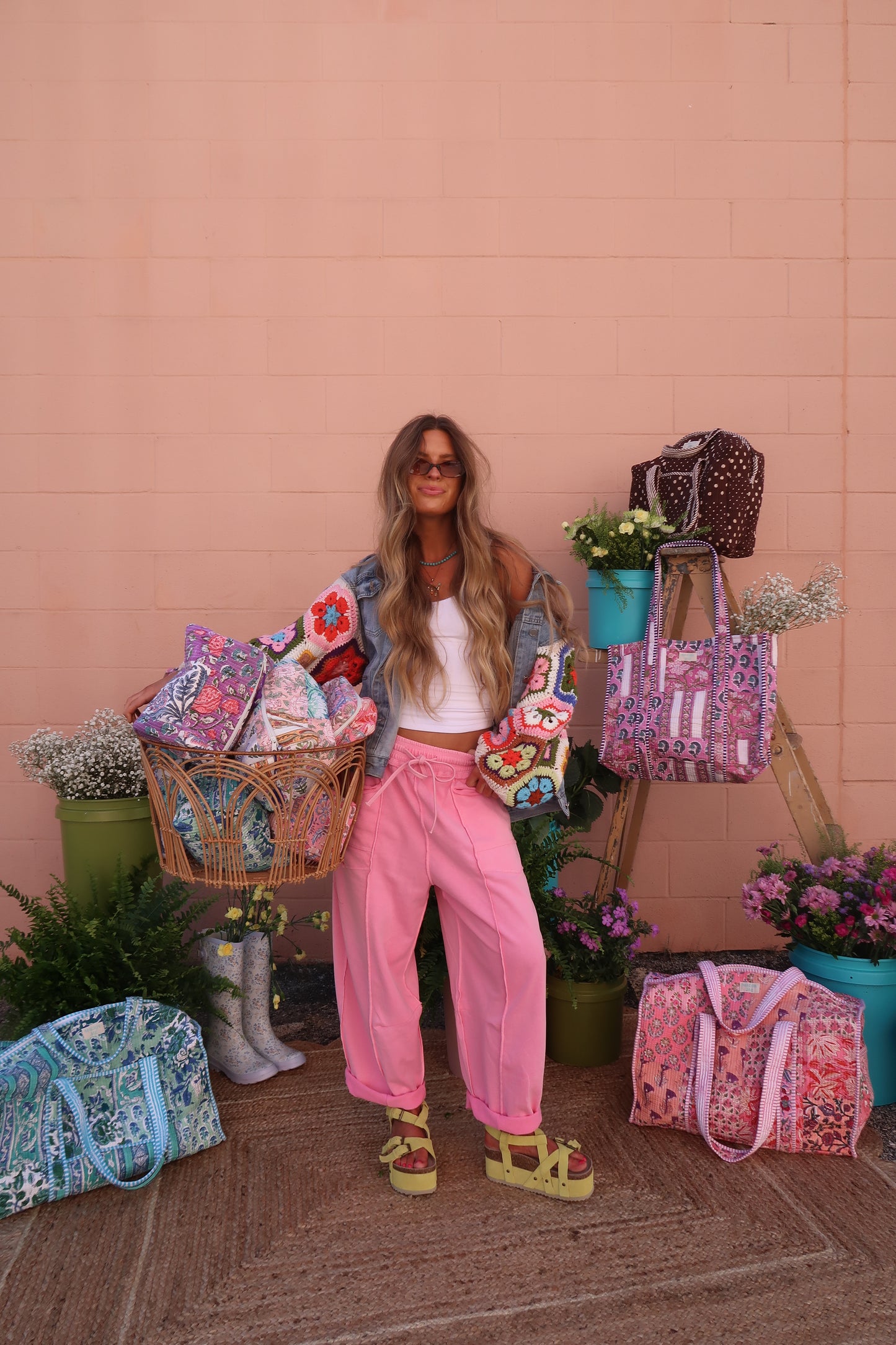 Pink Lemonade Barrel Sweats