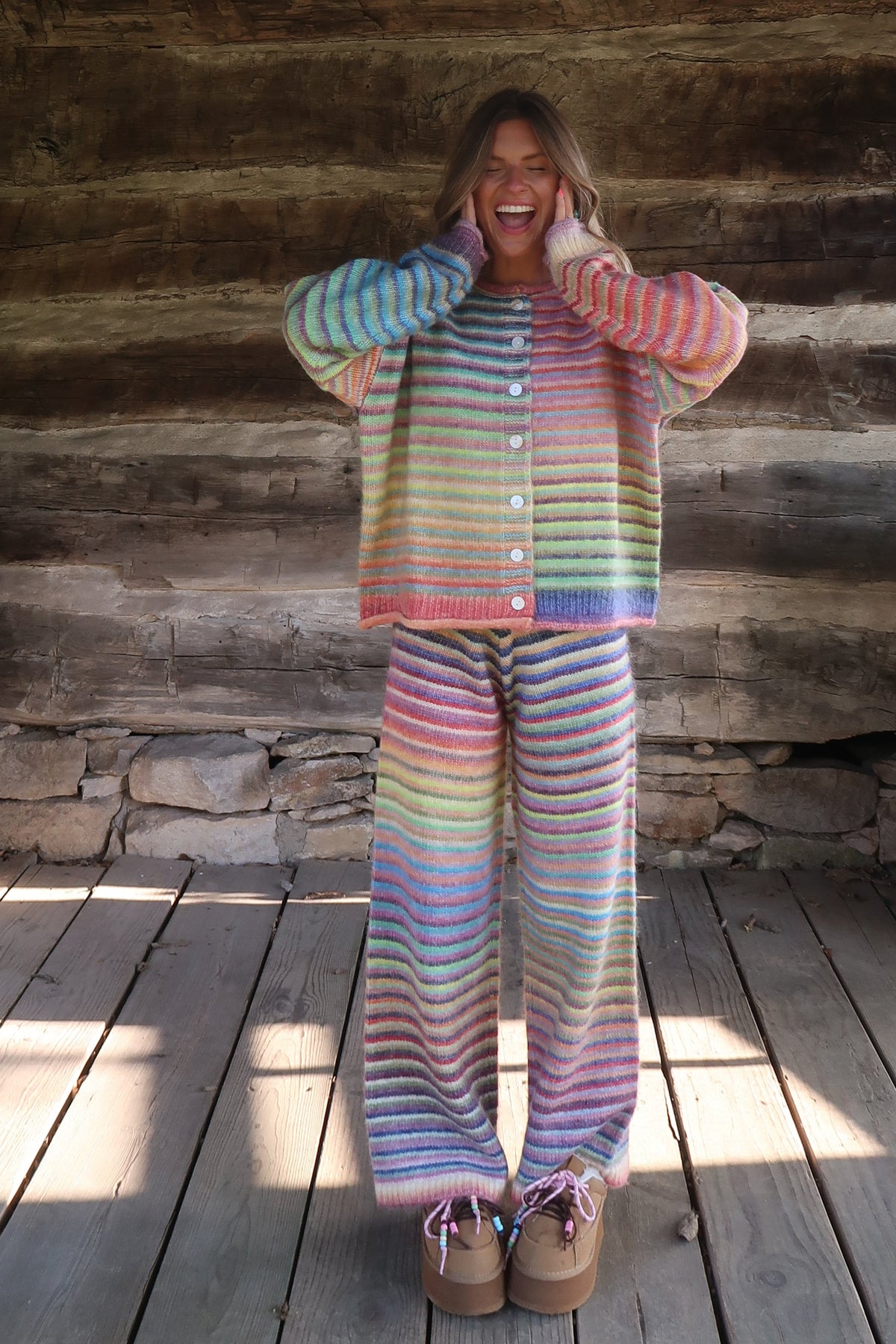 Crisp Air Stripe Cardigan