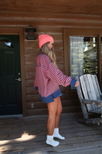 Lodge Stripe Crewneck