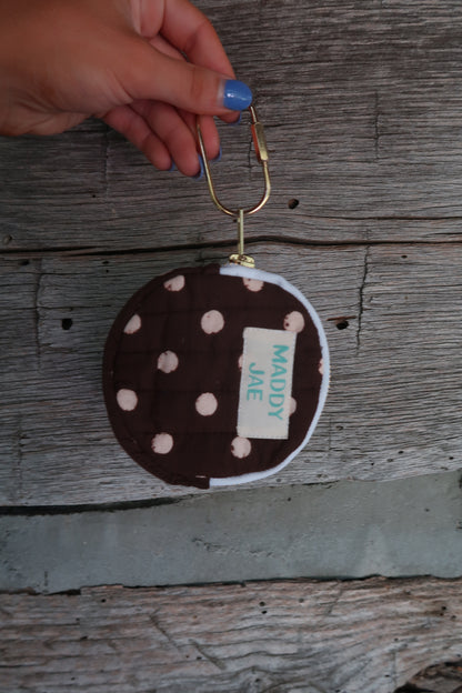 Small Circle Quilted Bag Pouch