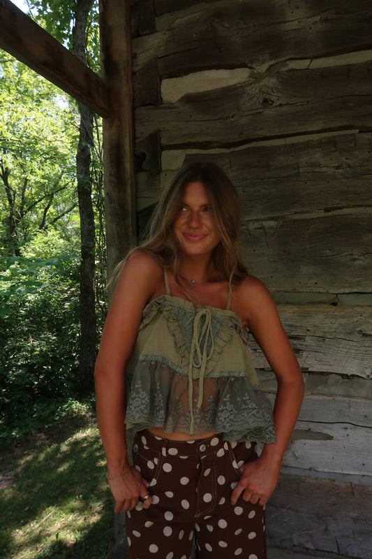 Moss Prairie Lace Tank