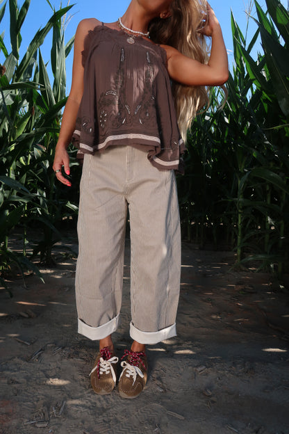 Espresso Stripe Pants