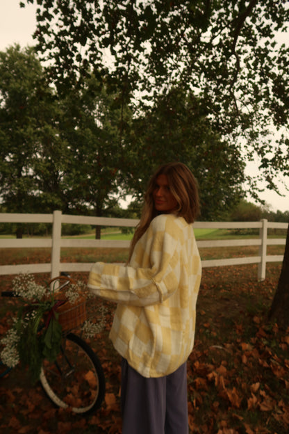 Butter Check Cardi