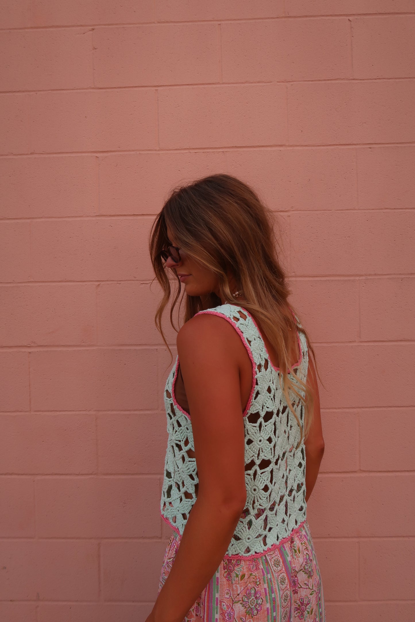 Mint Crochet Tank