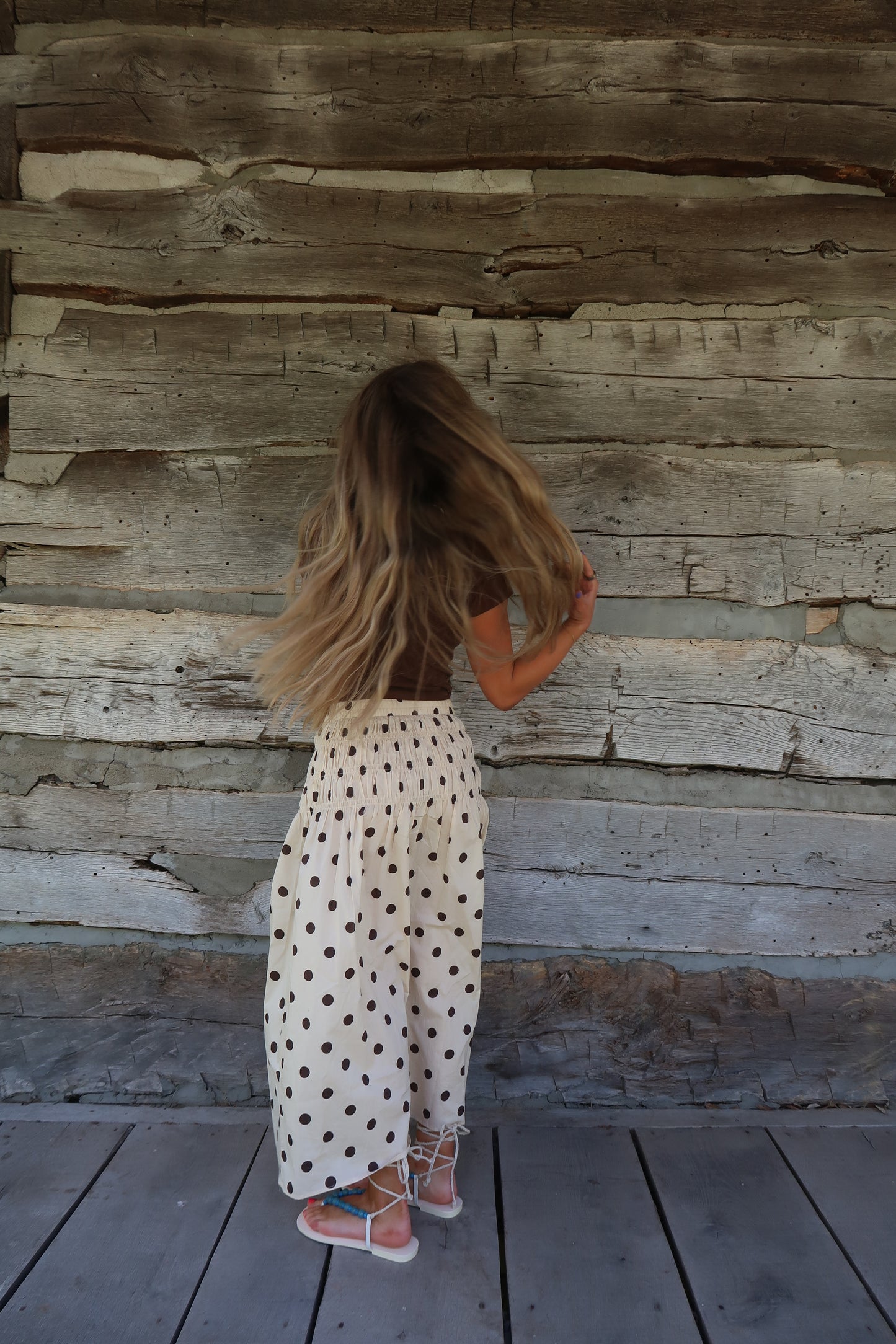 Sandstone Dot Maxi Skirt