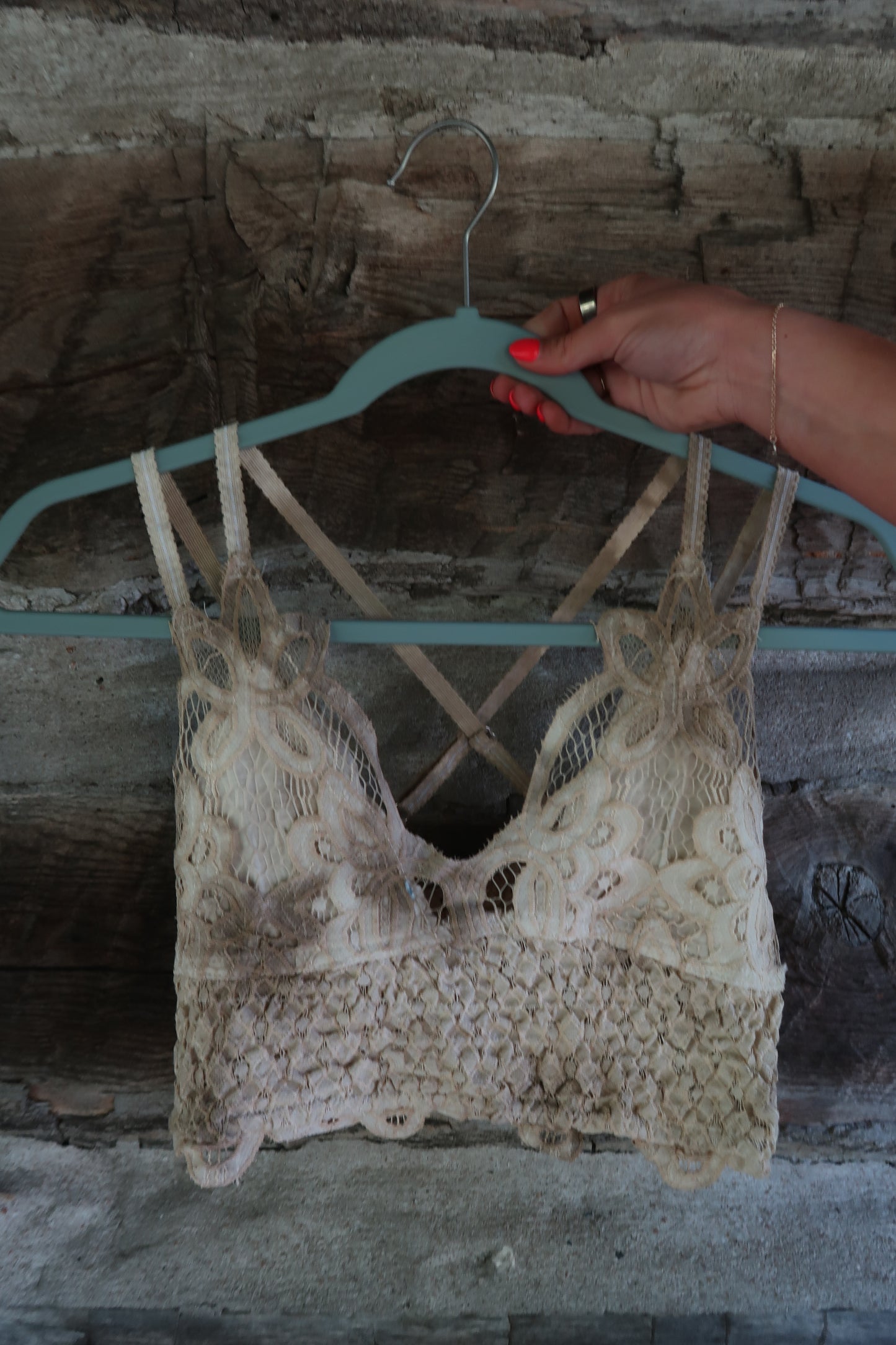 Taupe Lace Bralette