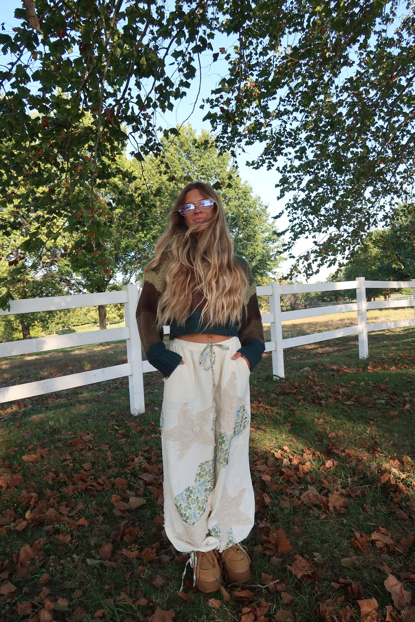 Boho Breeze Patchwork Jogger