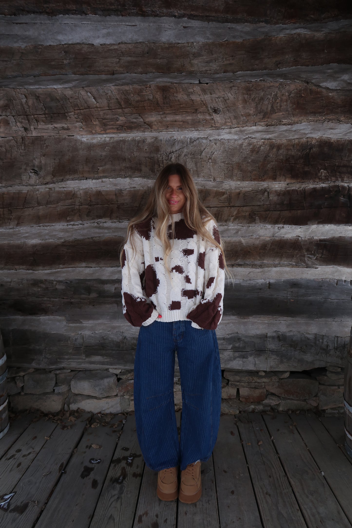 Moo Cable Knit Sweater