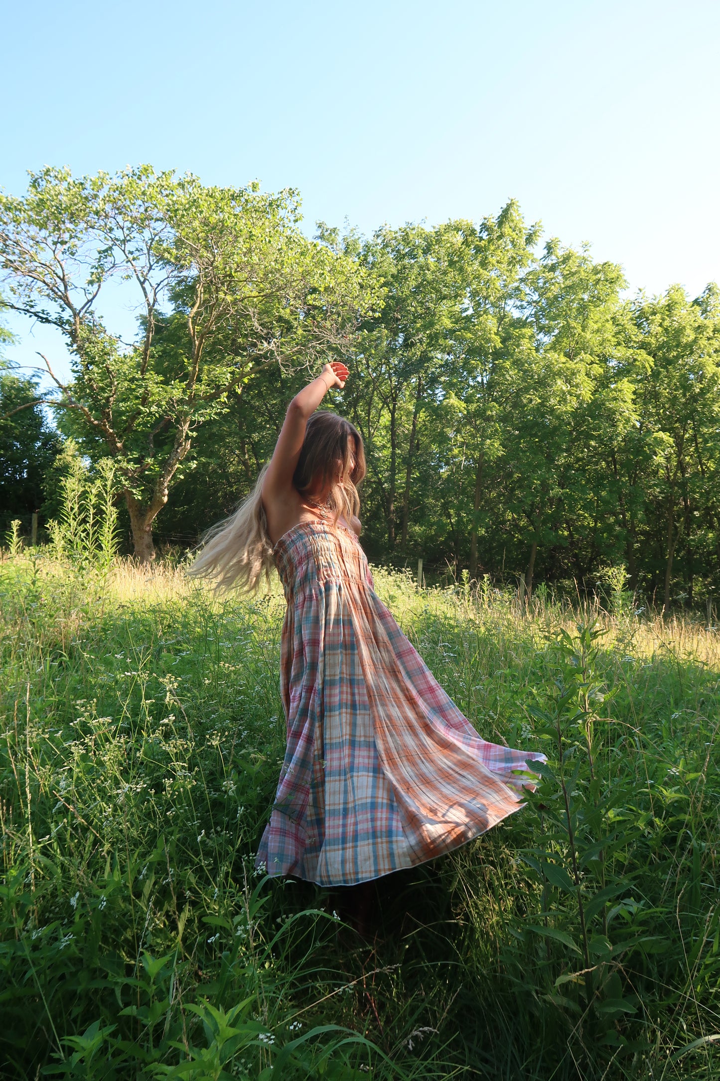 Summer Daydream Plaid Maxi Skirt/Midi Dress