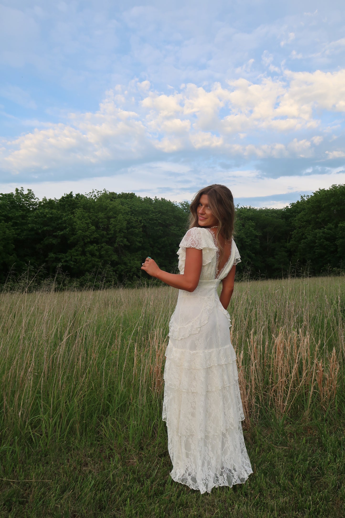 Chasing Light Lace Maxi Dress