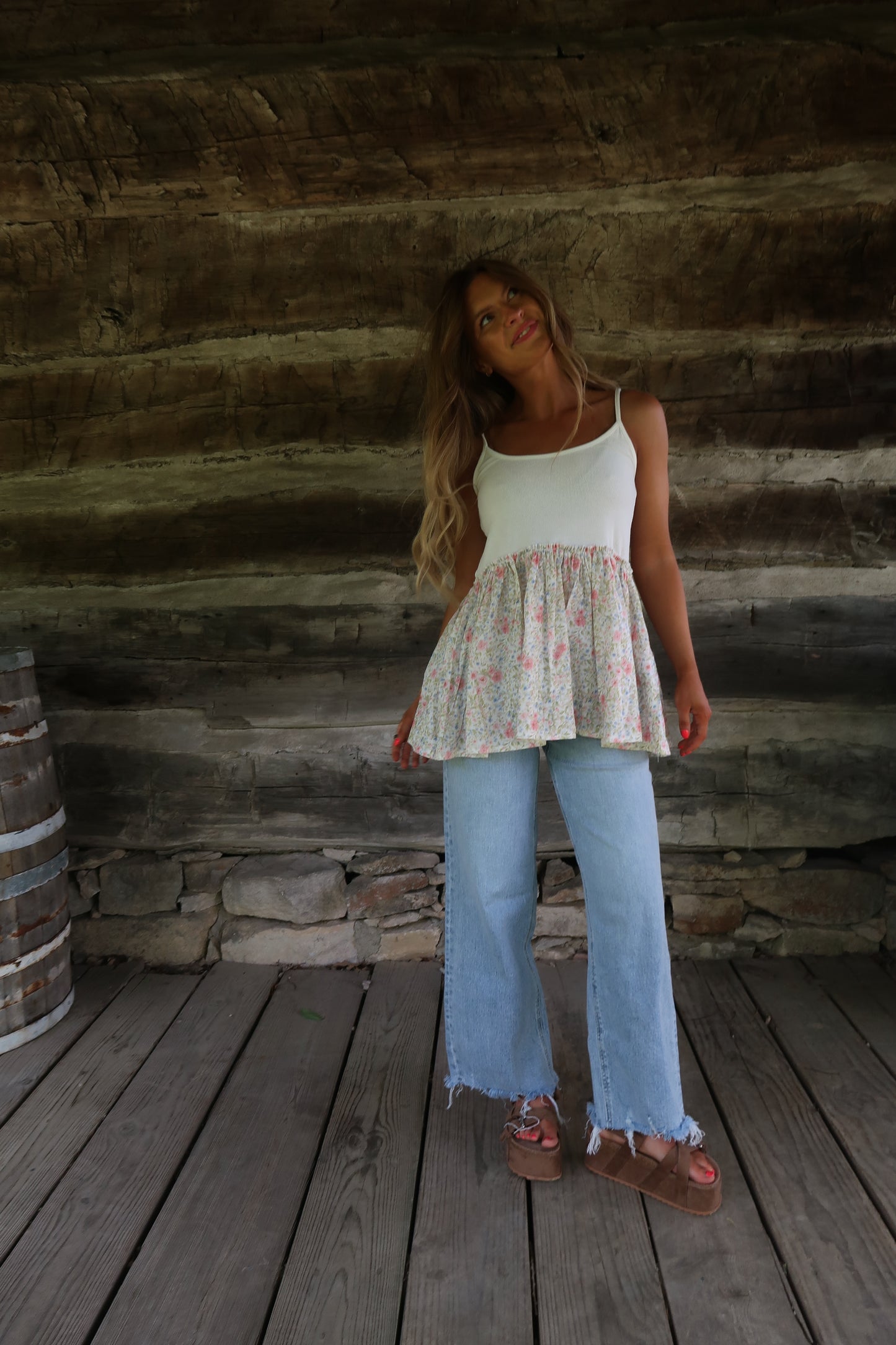Lillypad Floral Layering Tank