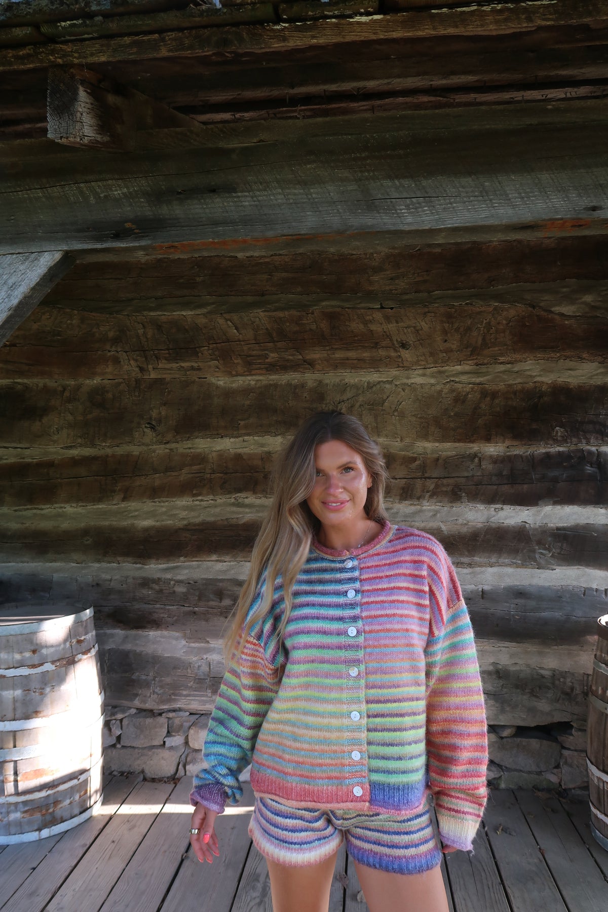 Crisp Air Stripe Cardigan