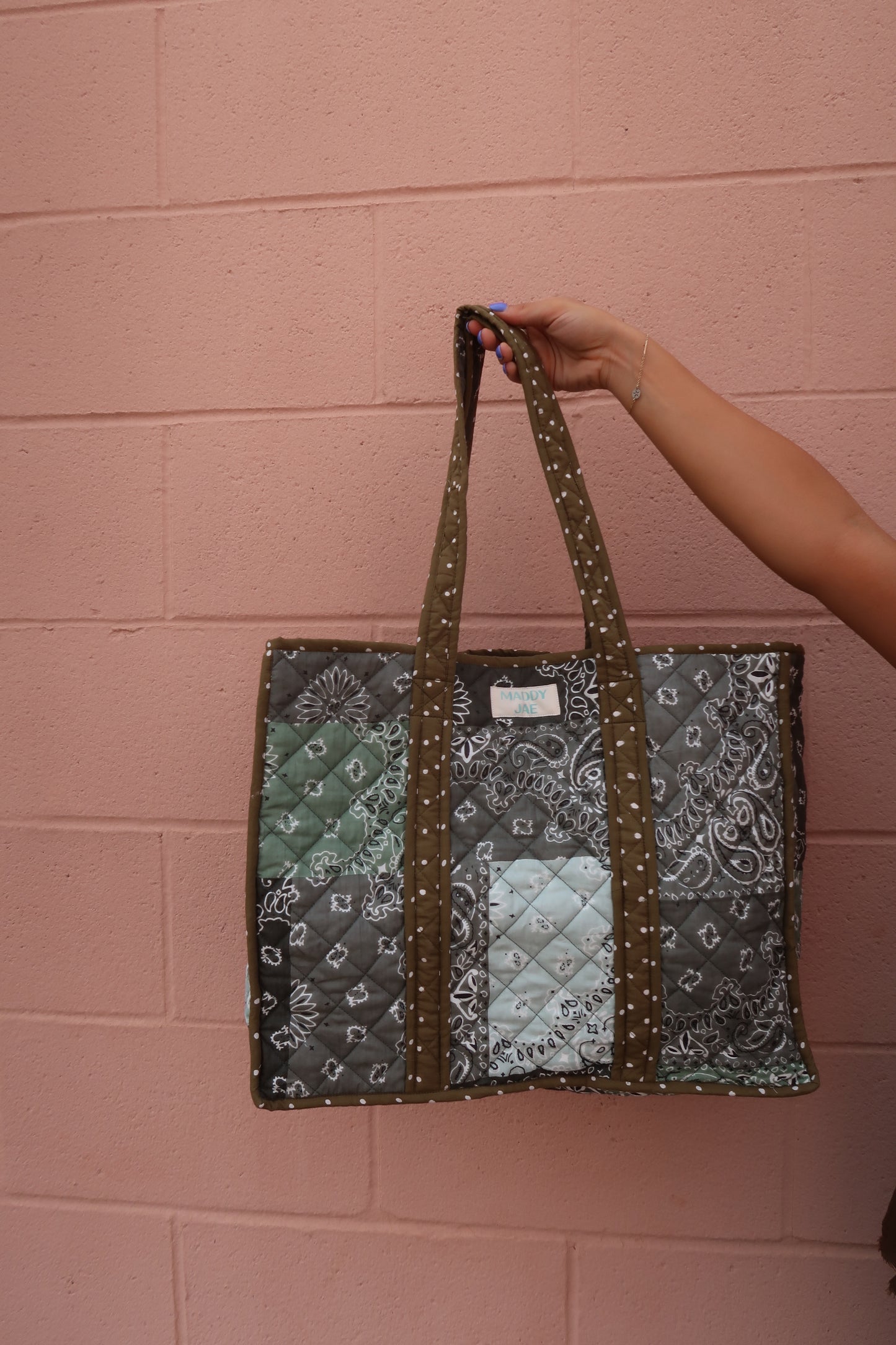 River Quilted Tote Bag