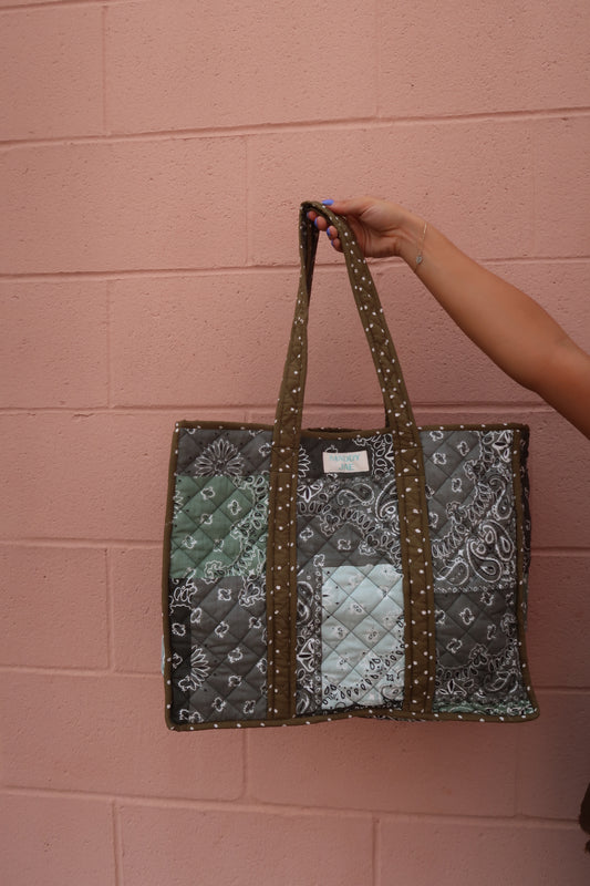 River Quilted Tote Bag