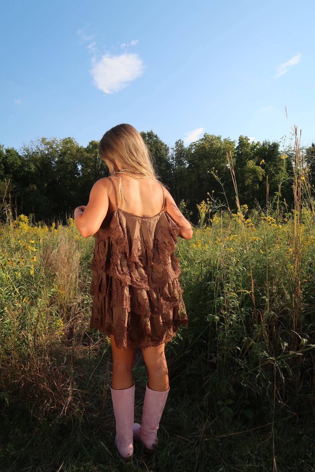 Lena Tiered Lace Dress