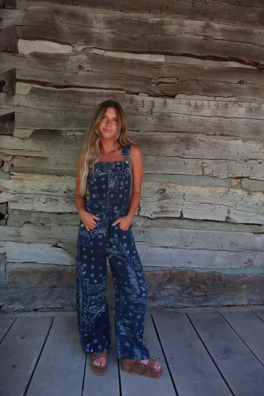 Midnight Rager Barrel Leg Overalls