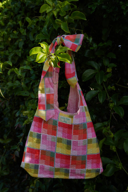 Lola Plaid Oversized Bow Purse