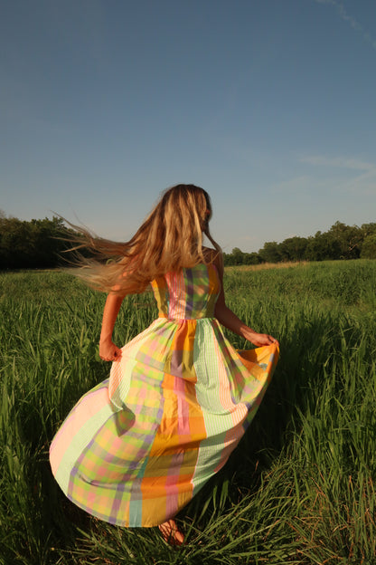 Fancy Nancy plaid maxi dress