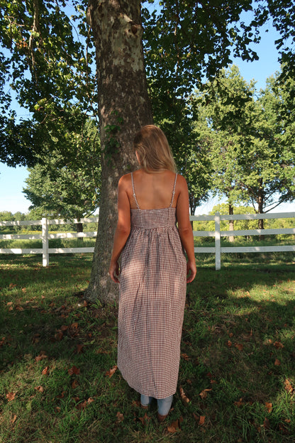 Billy Gingham Midi Dress