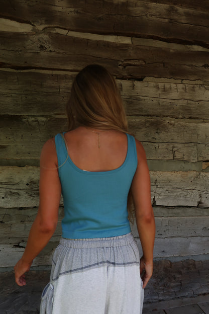 Oasis Blue Seamless Tank