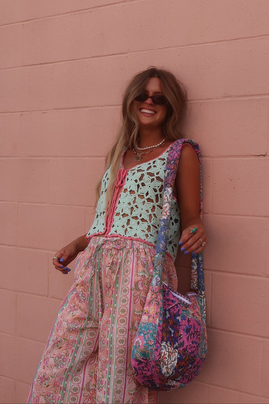 Mint Crochet Tank