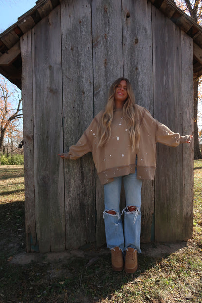 Maple Splatter Crewneck