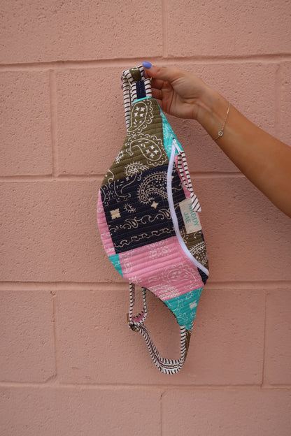 Summer Paisley Quilted Bumbag