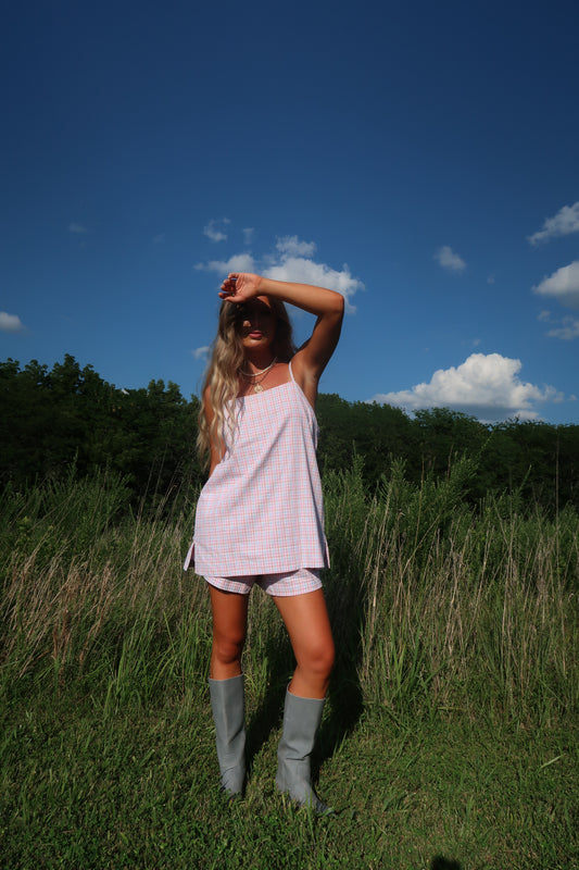 Sweet Escape Plaid Set