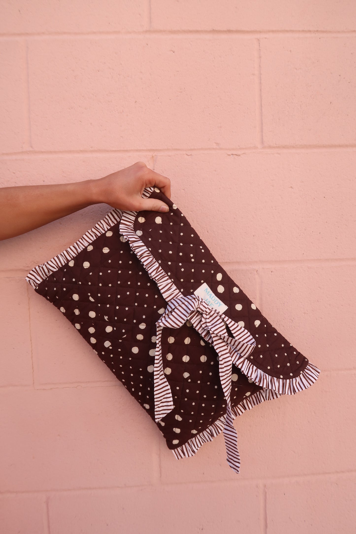 Coco Patchwork Quilted Ruffle Laptop Sleeve