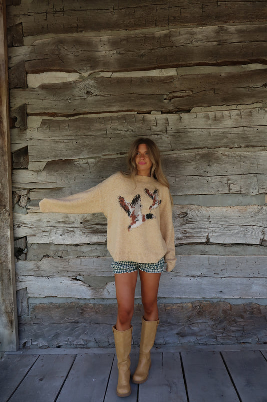 Camel Flying Duck Sweater