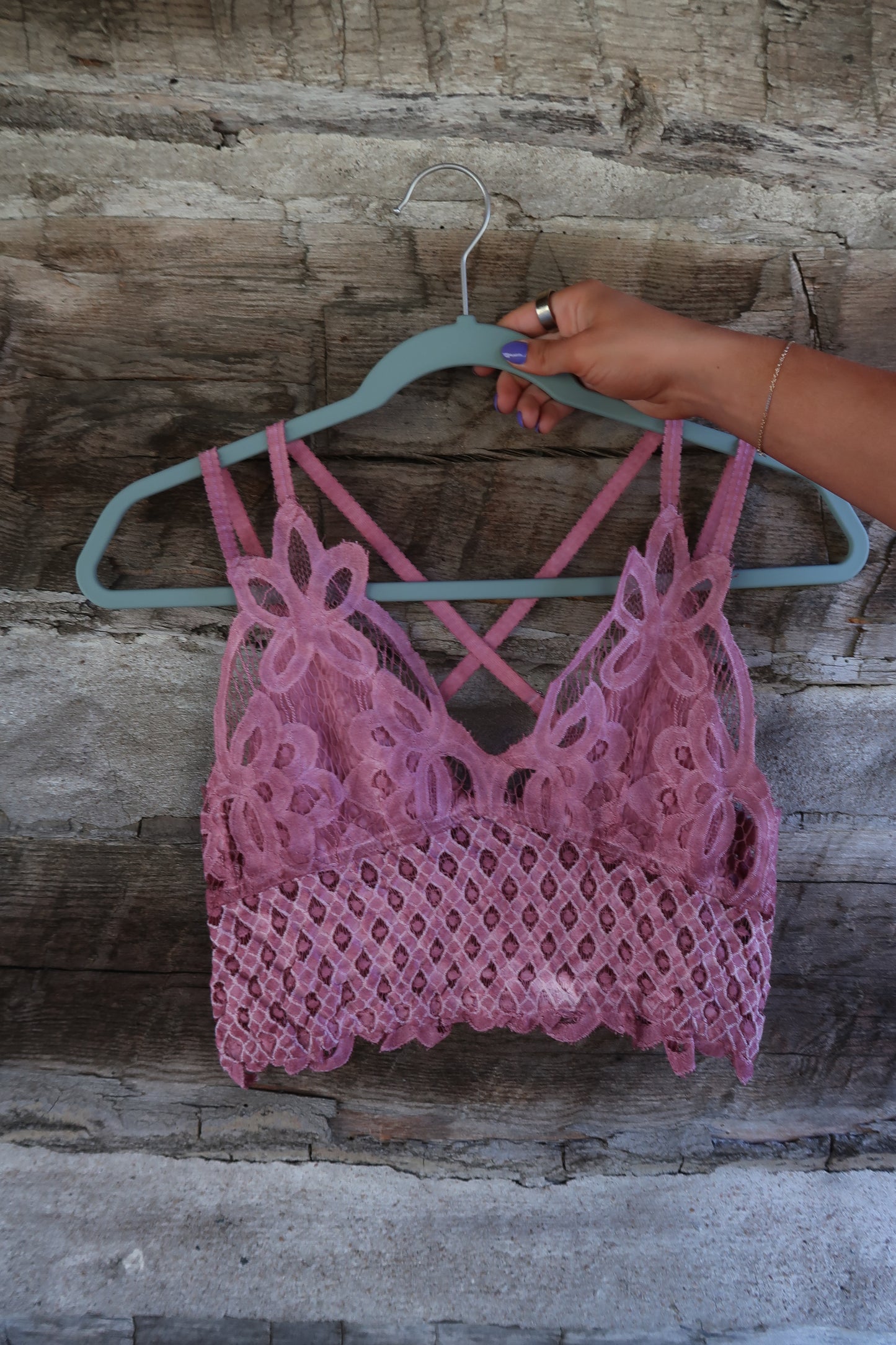 Dusty Rose Lace Bralette